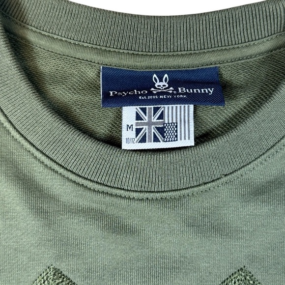 Psycho Bunny Youth Logo Sweatshirt Size Medium (10/12) Green - Picture 2 of 4
